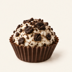 Cookies n cream brigadeiro covered with chocolate cookie crumbs